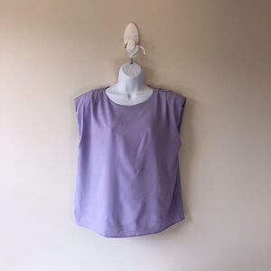Versona Sleeveless Padded Shoulder Blouse Top Boxy Fit Size Small NWOT's